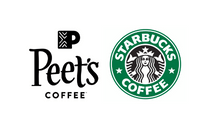 Peet's fresh brew Coffee and Starbucks